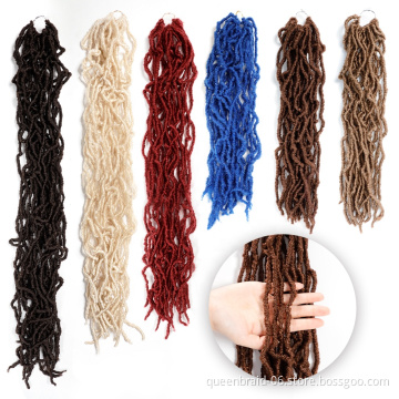 Faux Locs Crochet Hair 18 Inch Natural Faux Locs Crochet Braid Goddess Locs 100% Premium Fiber Synthetic Hair Hair Extension